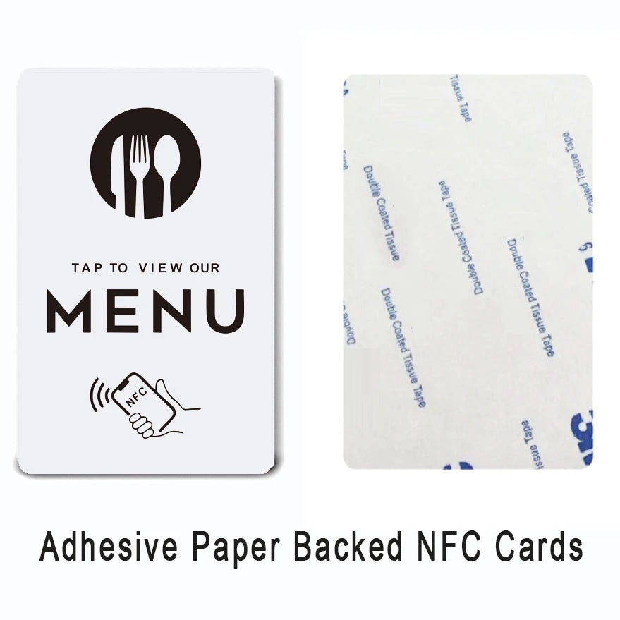 NFC Menu PVC Card – Programmable Quick-Link Tag