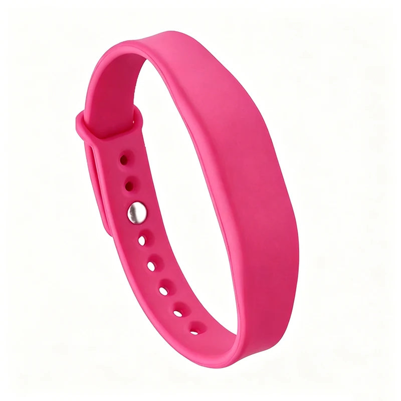 Pink Color 13.56MHz NFC Silicone Wristband – Waterproof RFID Tag