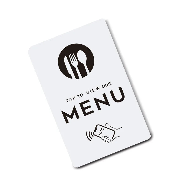 NFC Menu PVC Card – Programmable Quick-Link Tag
