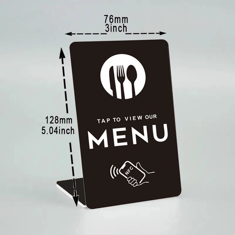 NFC Menu PVC Card – Programmable Quick-Link Tag