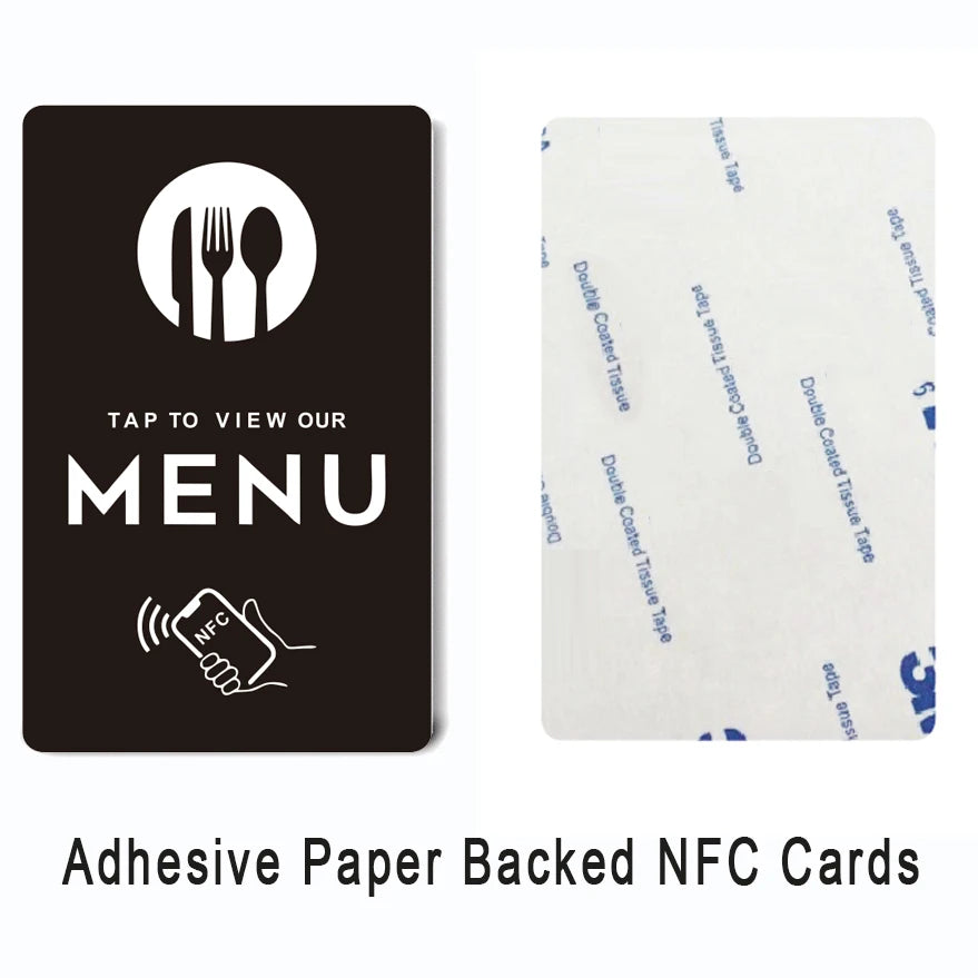NFC Menu PVC Card – Programmable Quick-Link Tag