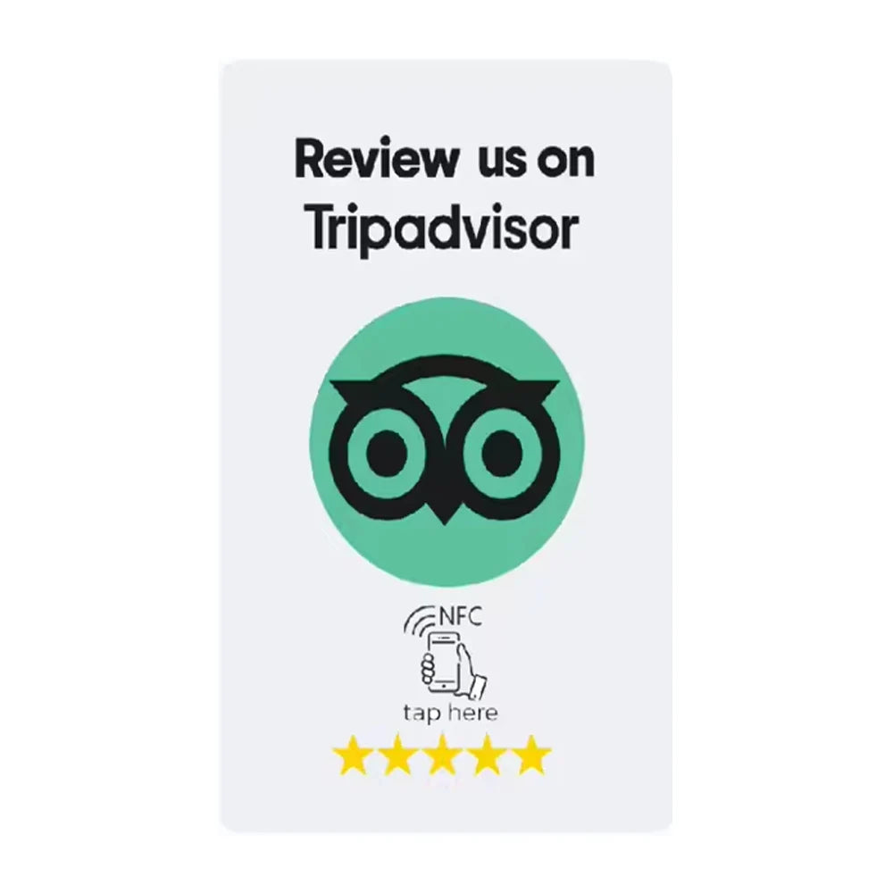 Tripadvisor Card Color NFC Review Card for Google, Facebook & Instagram Links