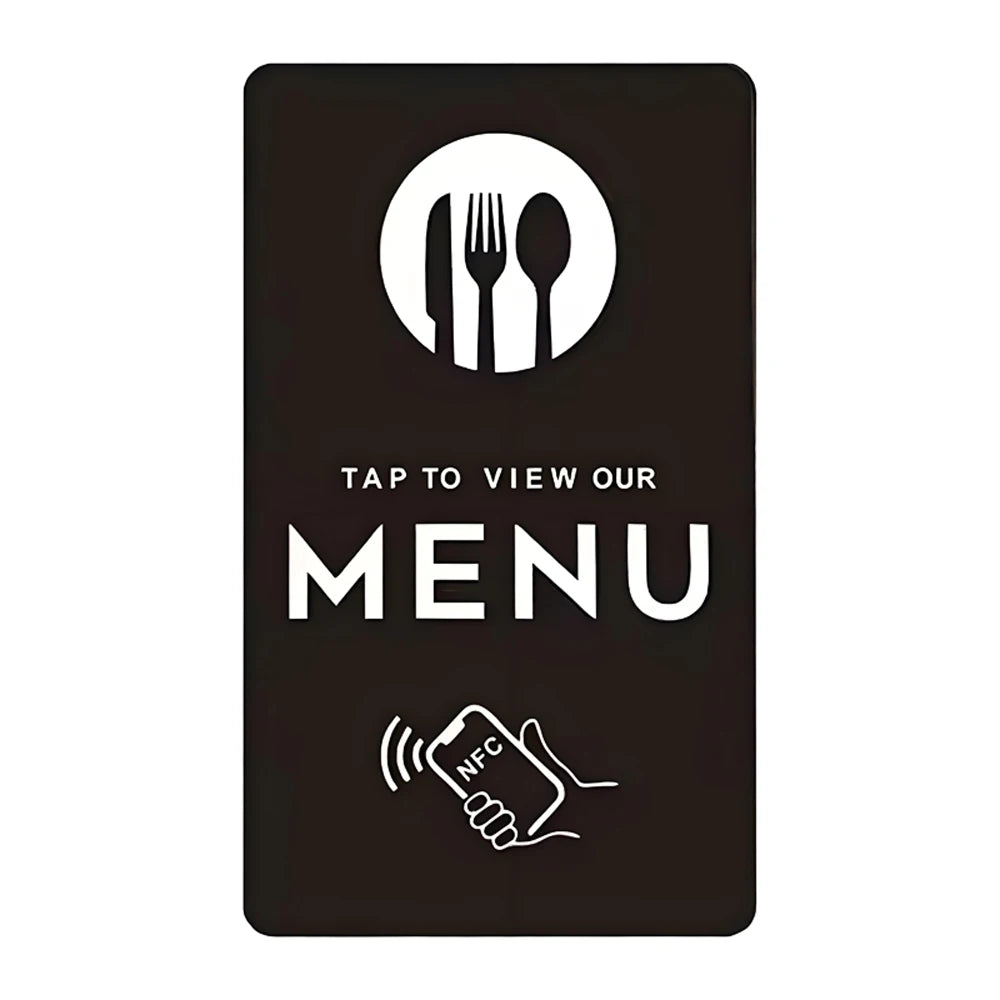 MENU Card Color NFC Review Card for Google, Facebook & Instagram Links
