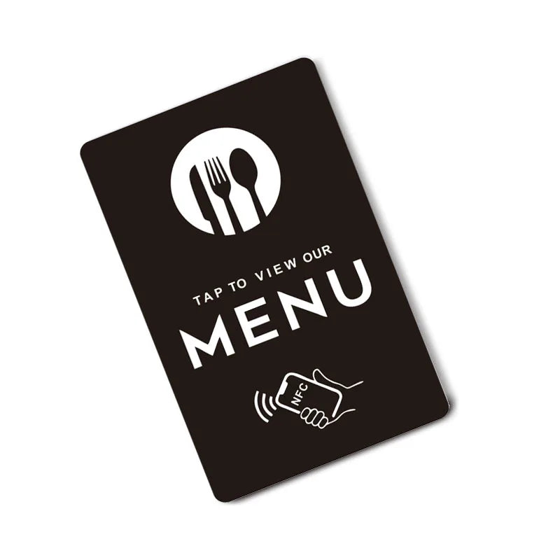 NFC Menu PVC Card – Programmable Quick-Link Tag