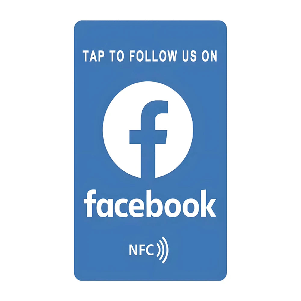 Facebook Card Color NFC Review Card for Google, Facebook & Instagram Links